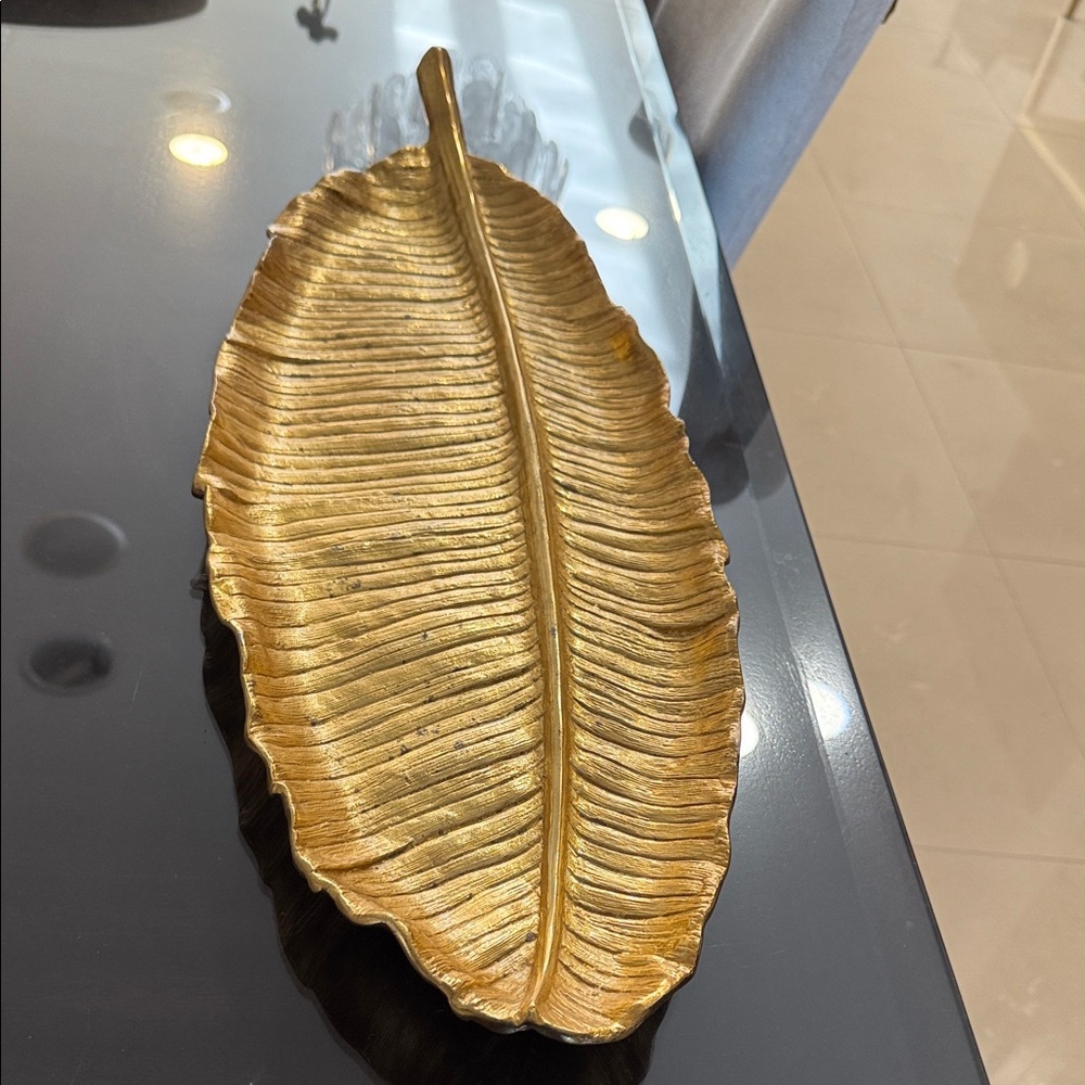 Micheal aram Gold Leaf-Large Platter